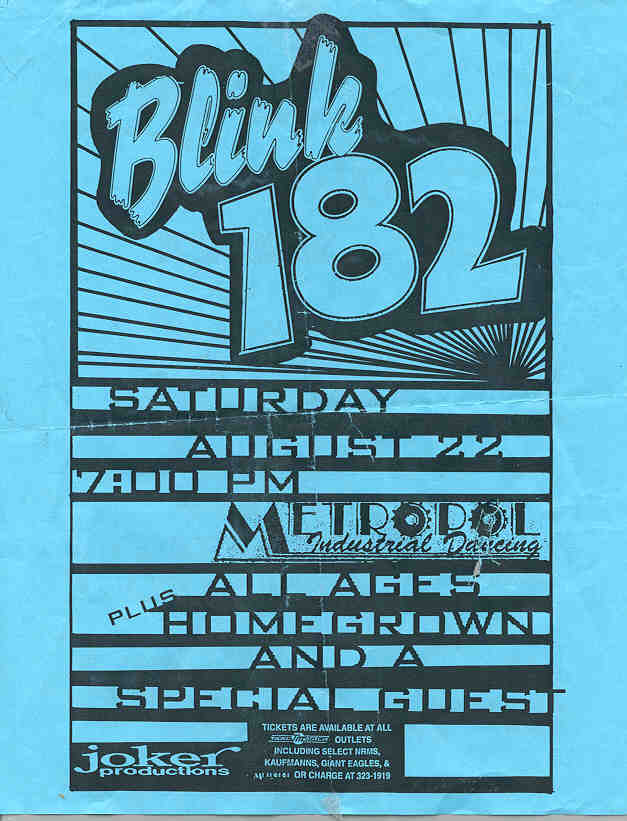 Blink 182 Concert Ad